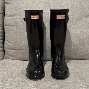 Hunter Black Glossy Boots